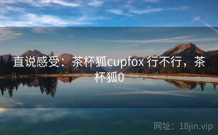 直说感受：茶杯狐cupfox 行不行，茶杯狐0  第2张